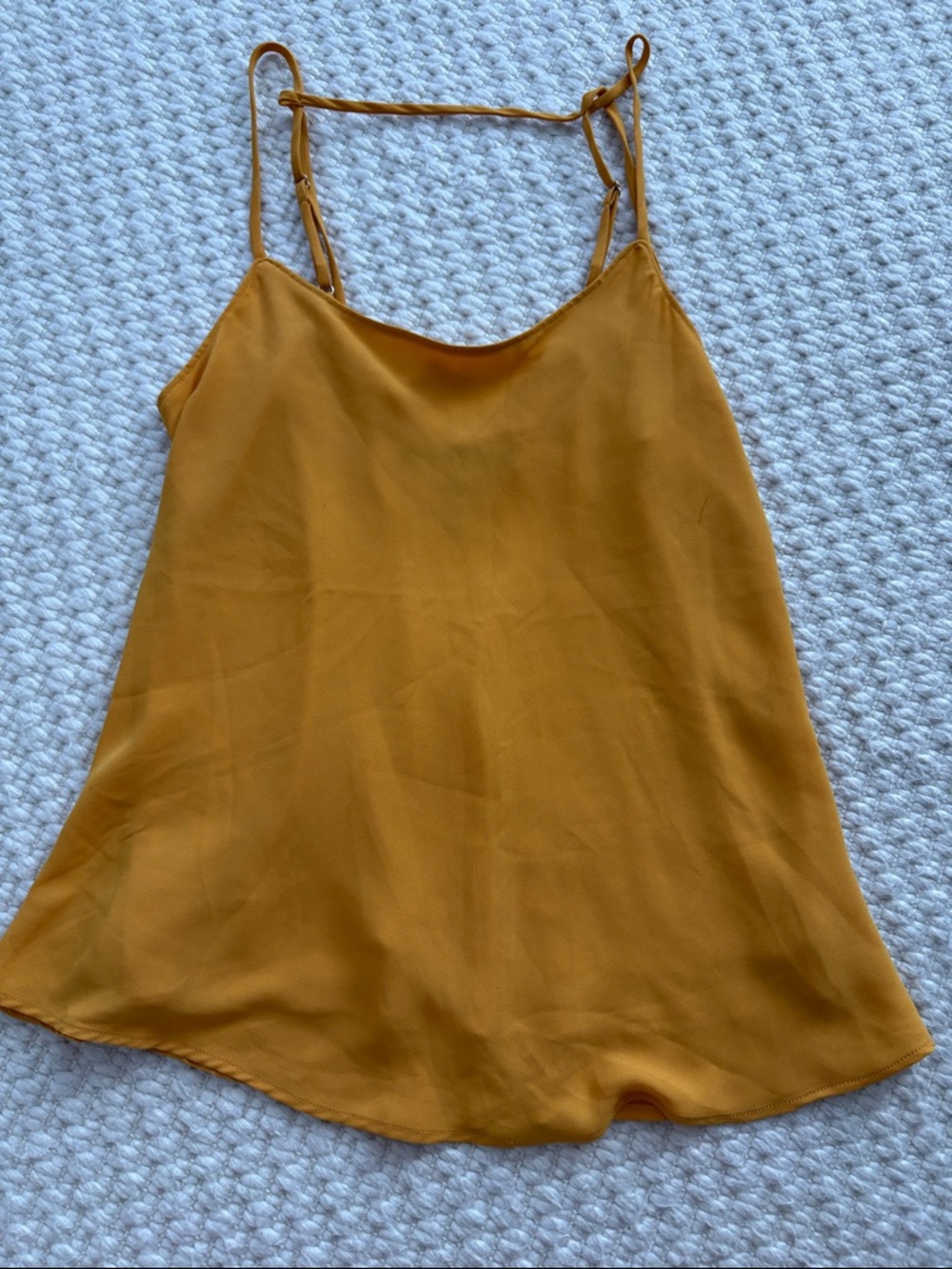 BCBGMaxAzria Mustard Yellow Satin Camisole